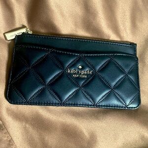 LIKE NEW kate spade quilted slim card holder black natalia